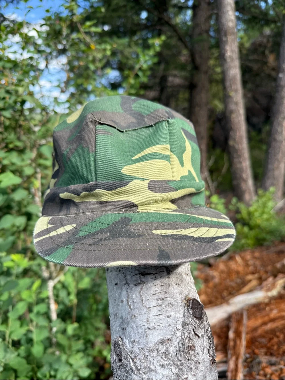 Camouflage Military Style Field Hat - Green Camo